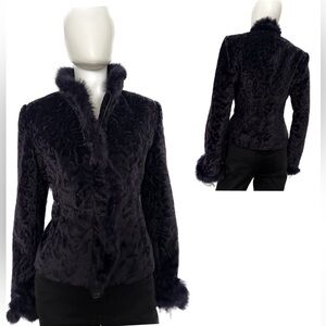 SALE💥WOMEN JACKET REAL FUR TRIMMED STAND-UP COLLAR ZIPPED INSULATED‎ LINED COAT